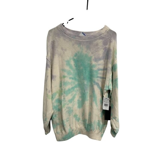 Black Tape NWT Tie Dye Sweater Vanilla Turquoise Purple Size Small - Picture 1 of 10